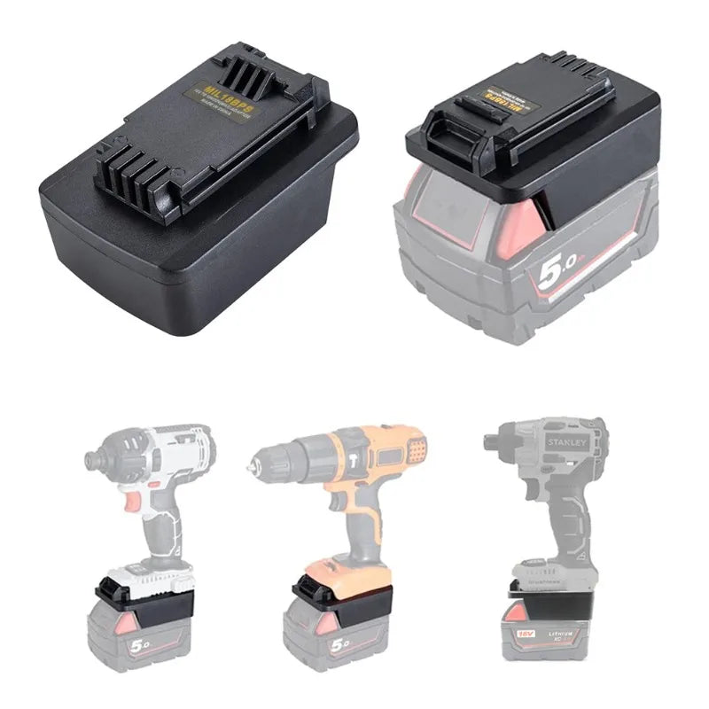 MIL18BPS Battery Adapter: Milwaukee 18V to Black+Decker 20V Tools Power Tool Battery Adapter Babs