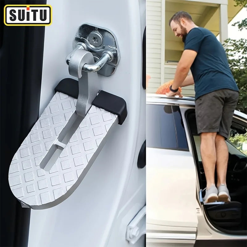 Car Door Step Hook – Anti-Slip Aluminum Roof Pedal & Glass Breaker Car Door Step Hook Babs