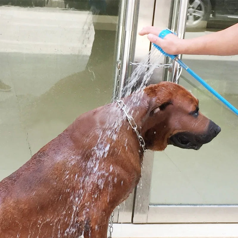 Pet Bathing Brush & Massage Shower Head – Adjustable Flow Pet Grooming Shower Babs
