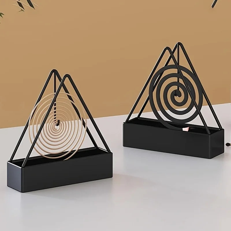 Triangular Mosquito Coil Holder – Metal Hanging Ash Collector Incense Coil Holder Babs