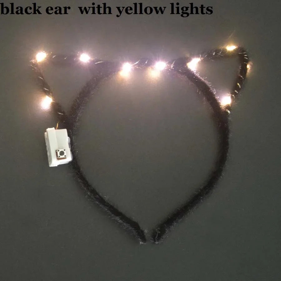 LED Flashing Cat & Fox Ears Headband – Glowing Party Hair Hoop LED Party Headband Babs 24