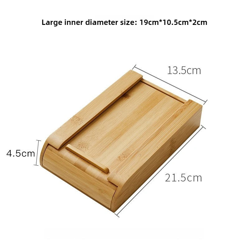 Wooden Under-Desk Pull-Out Storage Drawer | Desk Organizer Desk Storage Drawer Babs Natural Wood-Large