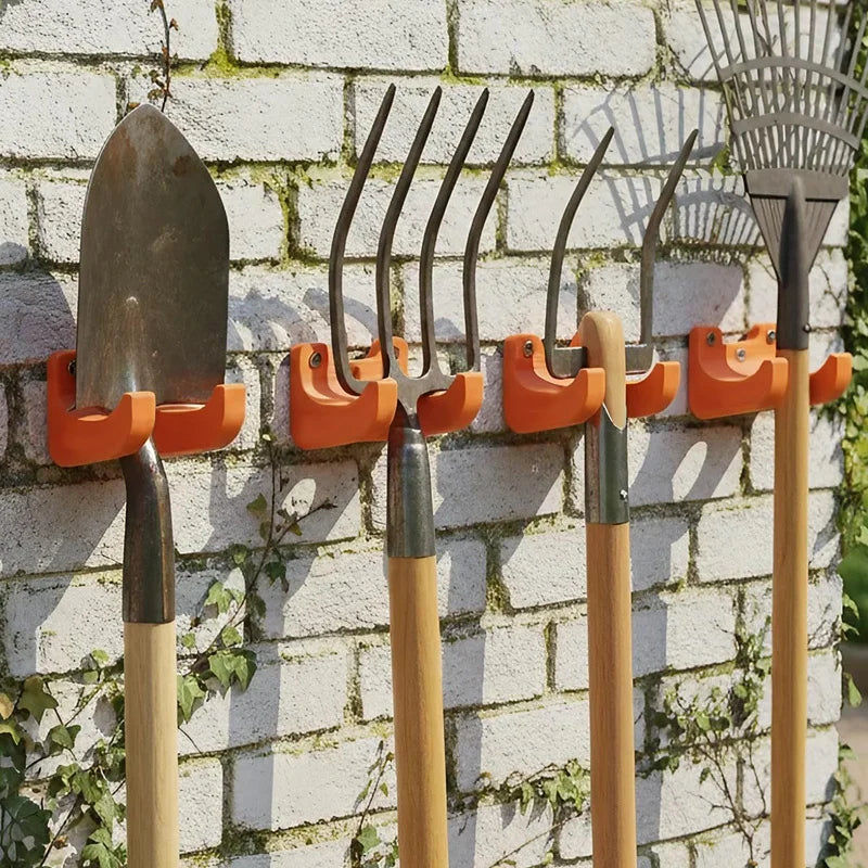 Wall Mounted Garden Tool Storage Rack with Hooks & Screws Tool Storage Rack Babs
