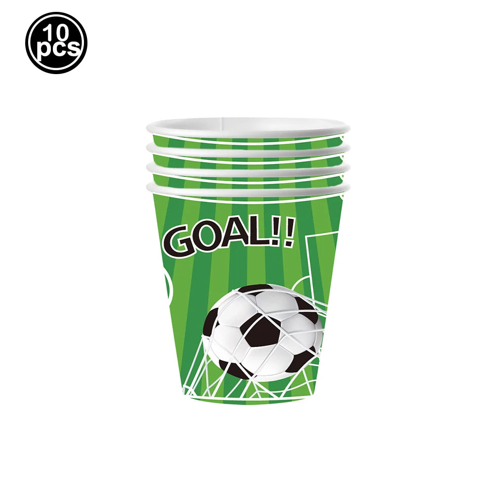 Soccer Theme 7th Birthday Party Decorations Set – Balloons & More Party Decoration Set Babs Green cup As pictures show