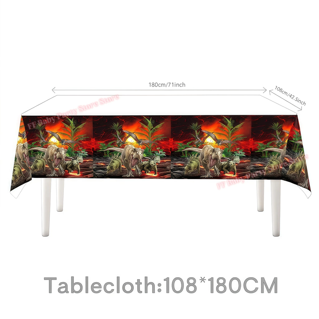 Dinosaur Party Tablecloth – Kids Birthday Table Cover 6 Pack Party Tablecloth Babs G 1pcs