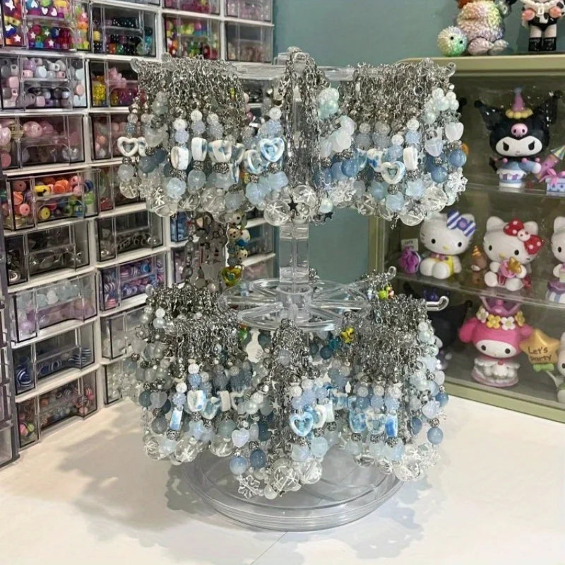 2-Tier Rotating Jewelry Stand – Necklace & Bracelet Organizer Jewelry Display Stand Babs