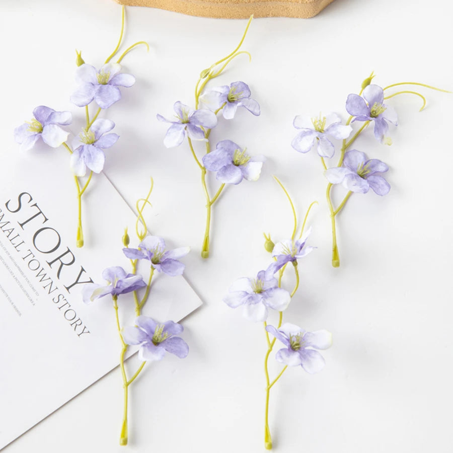 Silk Plum Blossom Artificial Flowers – 50/100 Pcs for DIY Artificial Silk Flowers Babs VIOLET/紫罗兰 50pcs