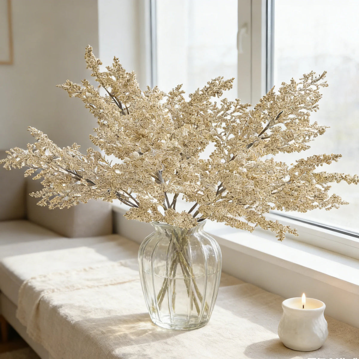 Silk Artificial Grass Branch – Wedding, Home & DIY Décor Artificial Plant Branch Babs
