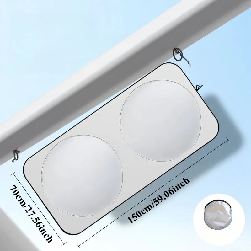 Car Windshield Sunshade – Heat-Insulating UV Block, 100% Polyester Car Window Sunshade Babs