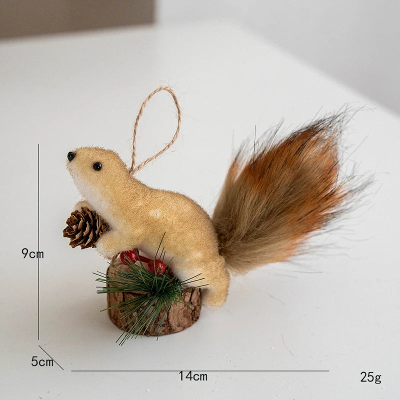 Realistic Squirrel Christmas Tree Ornament | Holiday Pendant Christmas Tree Ornament Babs C