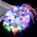 12-Pack LED Fairy Feather Rose Headbands – Glow Party Favors LED Party Headband Babs randomly mix colors