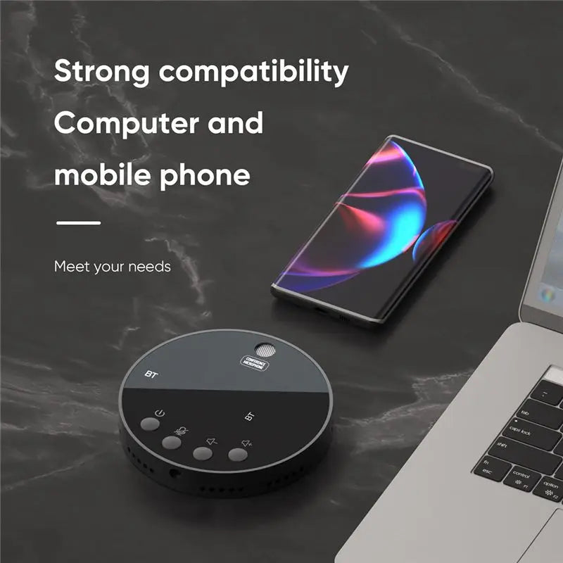 USB Conference Speakerphone – 360° Omnidirectional Mic & BT 5.0 Conference Speakerphone Babs