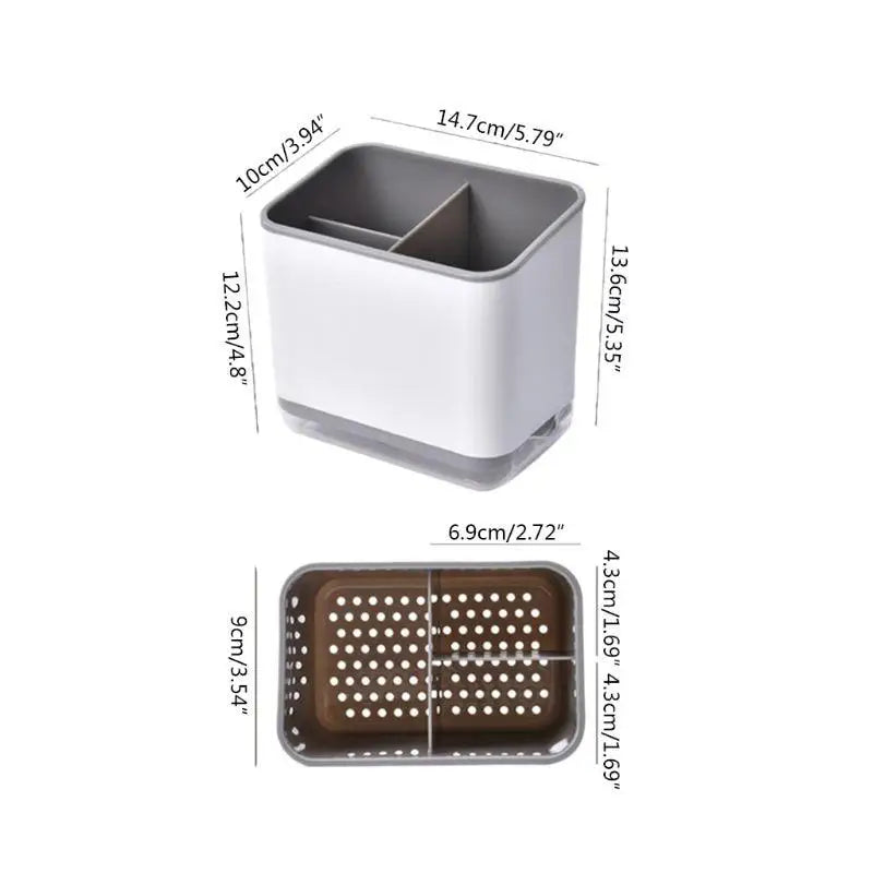 Double Layer Cutlery Drain Rack & Chopstick Holder Organizer Cutlery Organizer Rack Babs
