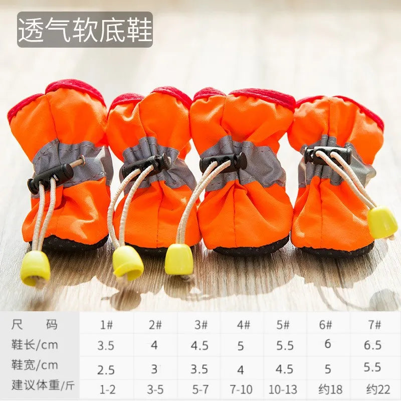 4pcs Water-Resistant Dog Rain Boots for Small Dogs | Paw Protection Dog Rain Boots Babs O 5-6.5kg