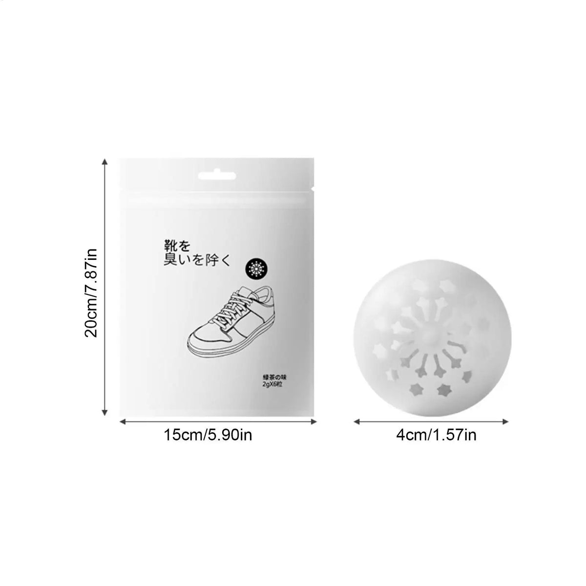 6-Pack Shoe Deodorizer Balls – Sneaker & Gym Bag Freshener Shoe Deodorizer Balls Babs
