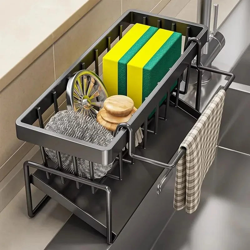 Heavy-Duty Kitchen Sink Caddy – Rust-Resistant Drain Rack Sink Storage Caddy Babs