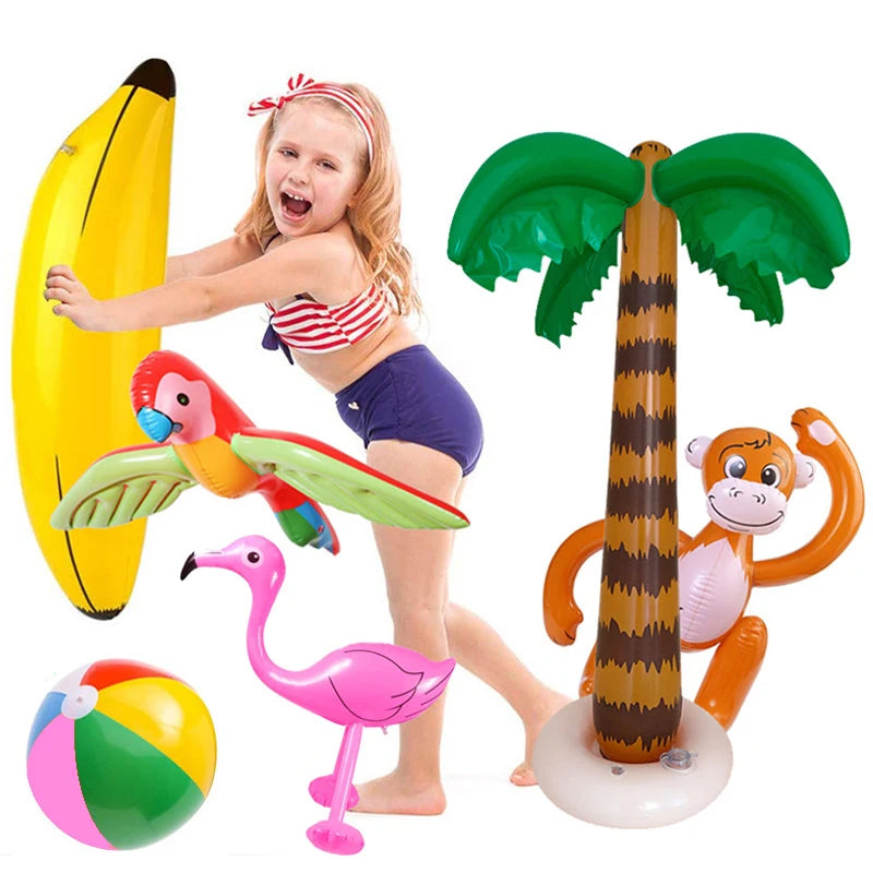 Tropical Party Balloons – Flamingo, Palm Tree & Luau Decor Party Balloons Babs