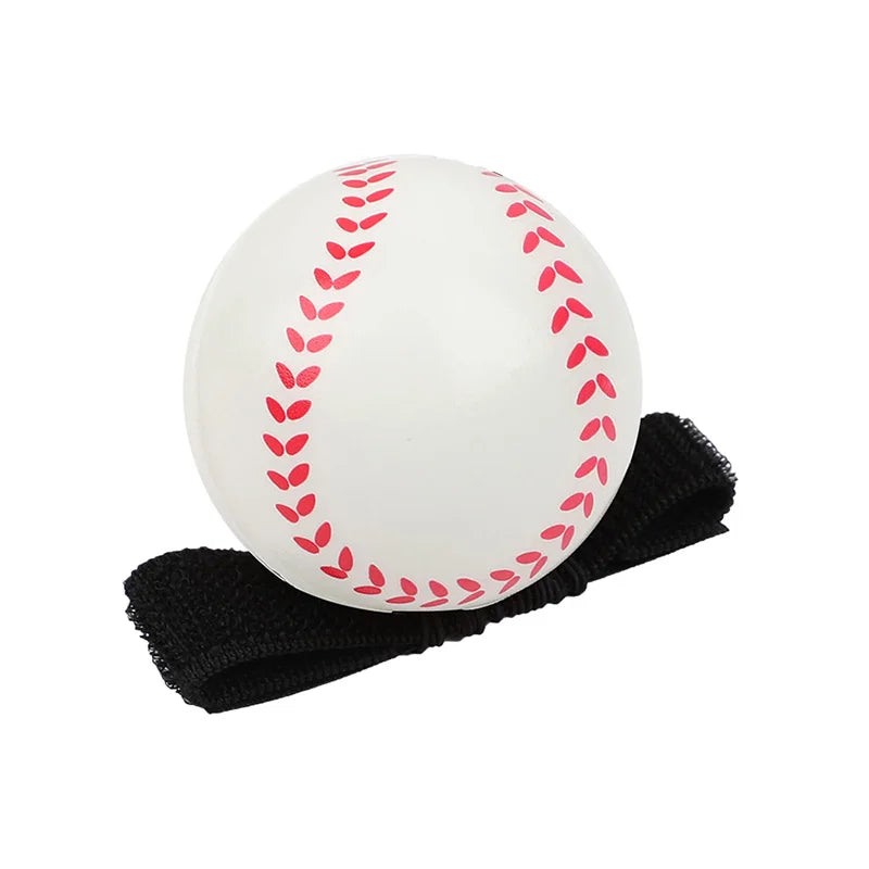 Wrist Strap Bouncy Ball Set – Kids Reaction Training Toy Bouncy Ball Toy Set Babs 1Pcs Baseball