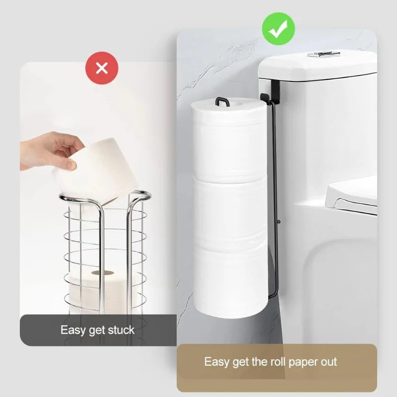 Toilet Paper Holder with Storage – Holds 4 Rolls, Wall Mount Toilet Paper Holder Babs