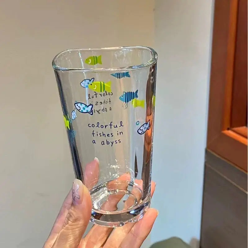 Tropical Fish Glass Cup – Heat-Resistant Decorative Drinking Mug Decorative Drinking Glass Babs