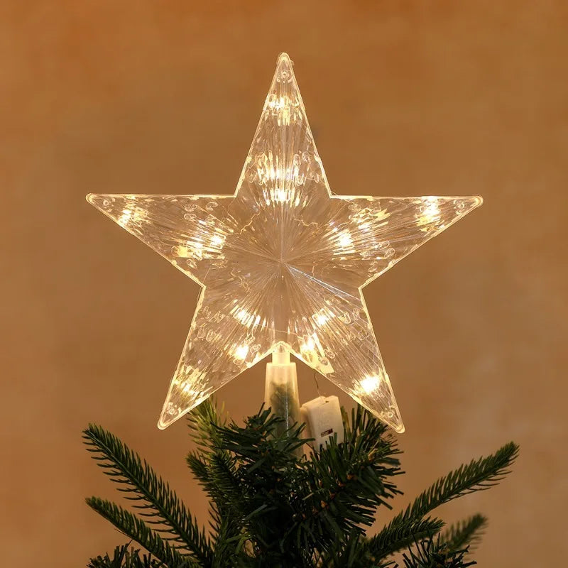 LED Star Christmas Tree Topper – Warm White Glow Décor Christmas Tree Topper Babs