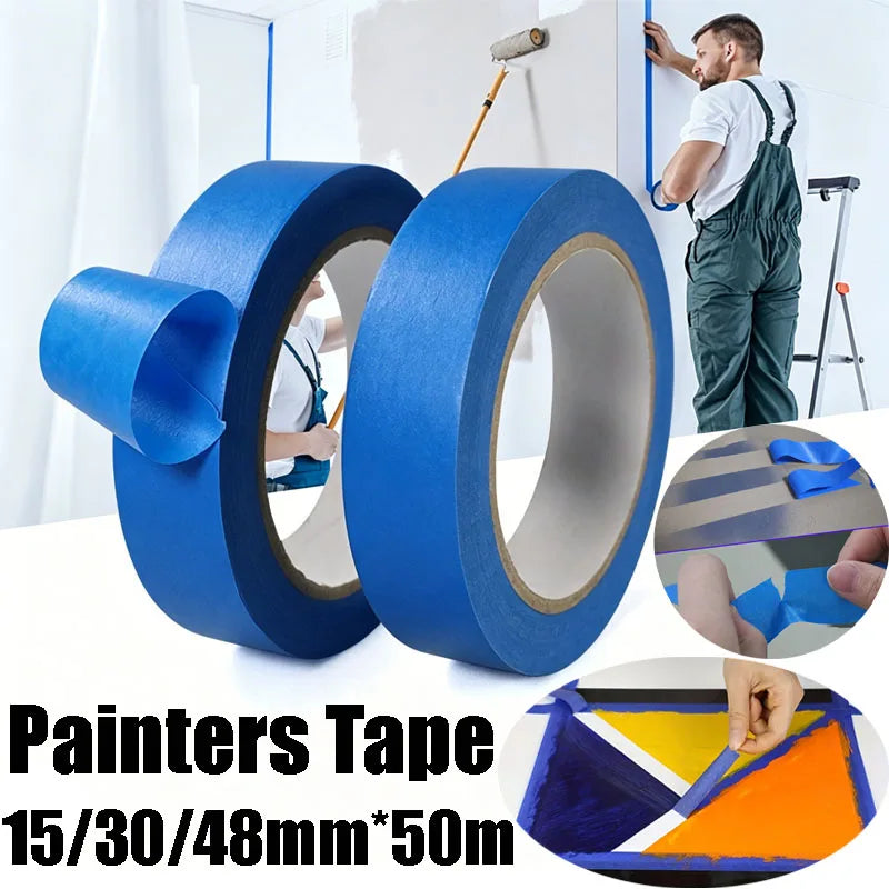 Blue Painters Tape 15/30/48mm×50m – Clean Release Masking Tape Painters Masking Tape Babs