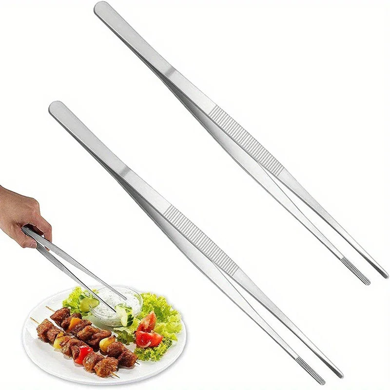Stainless Steel BBQ Tongs – Grill & Kitchen Cooking Clamp BBQ Kitchen Tongs Babs