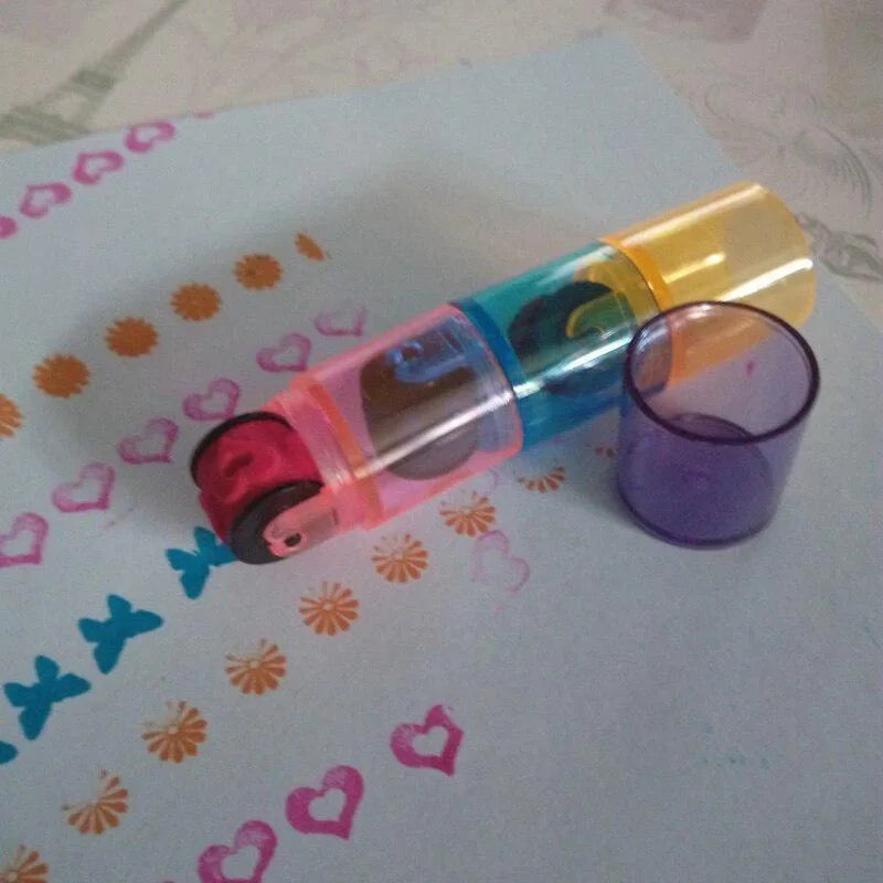 Colorful Roller Ink Stamp Pad – DIY Cartoon Drawing Tool for Kids Kids Roller Stamp Babs