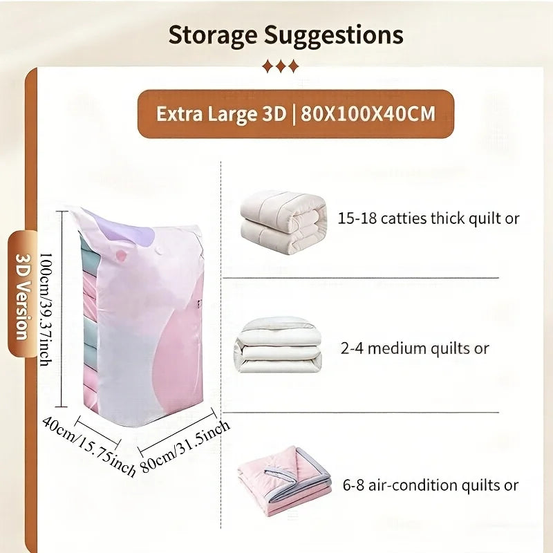 2-Pack Hand Roll Vacuum Compression Storage Bags | Space Saver Compression Storage Bags Babs