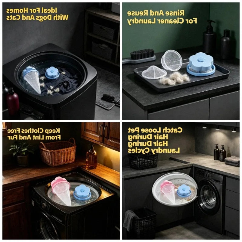 Reusable Washing Machine Lint & Pet Hair Catcher Filter Bag Laundry Filter Bag Babs