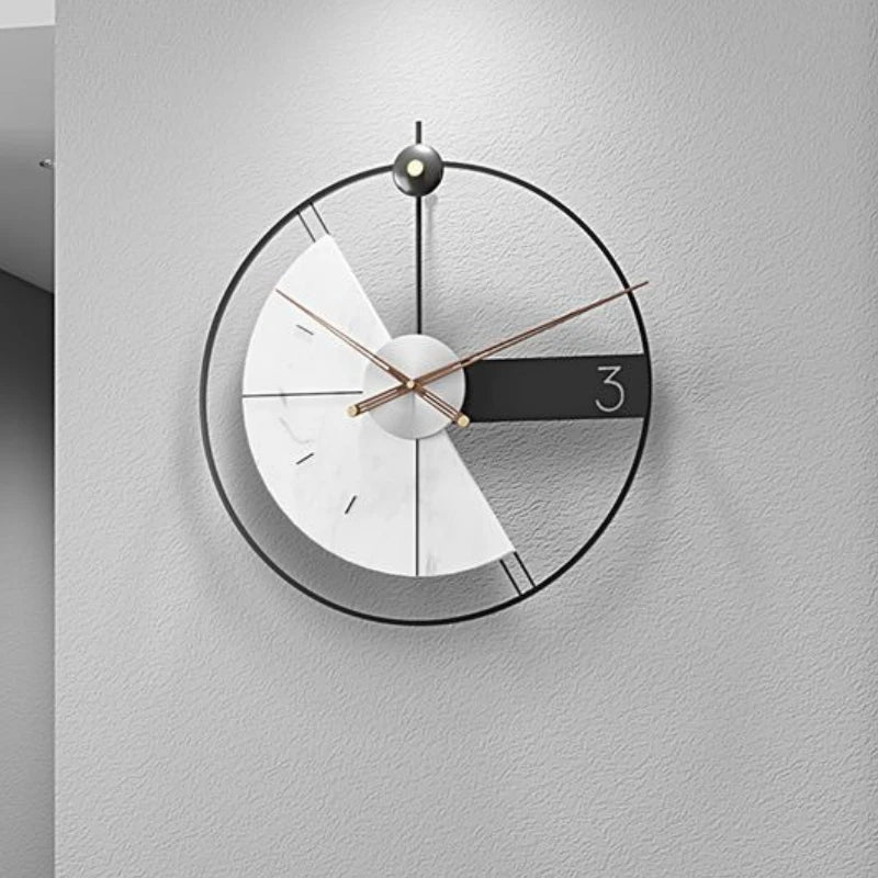 Modern Silent Wall Clock – Nordic Minimalist Metal, 63cm Silent Wall Clock Babs