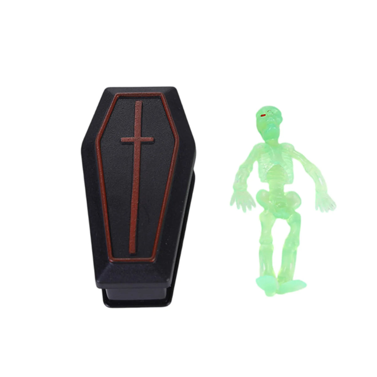 Mini Coffin Box with Skeleton – Halloween Décor & Prank Prop Halloween Prop Decor Babs C One Size