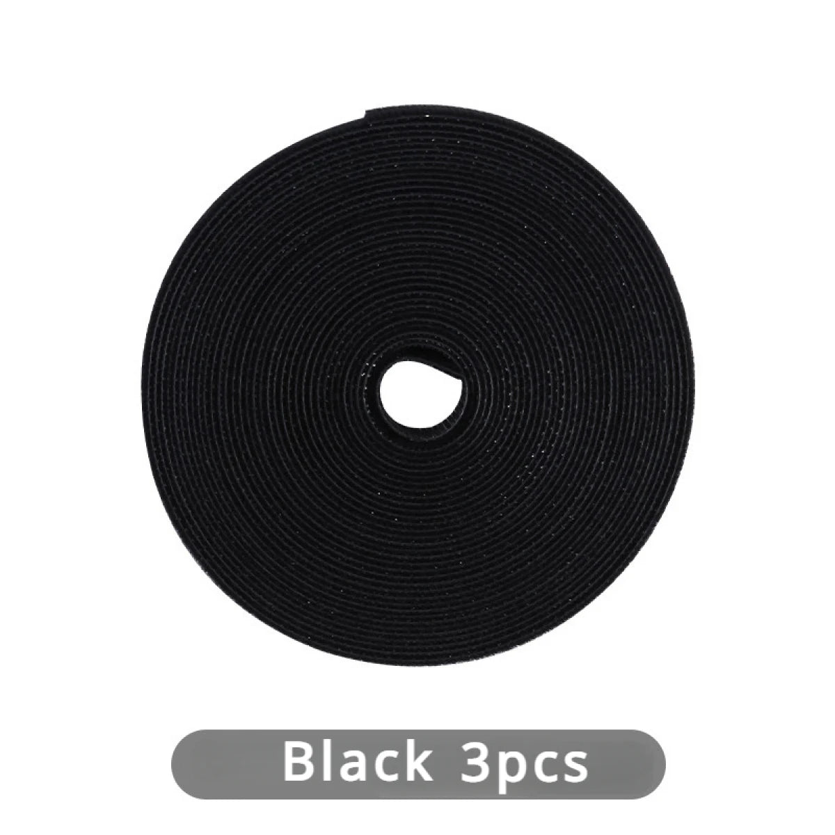 5M Reusable Nylon Cable Organizer – Magic Tape Wire Ties Cable Organizer Babs Black 3PCS