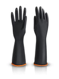 35cm Silicone Scrubbing Gloves – Latex Rubber Kitchen Dishwashing Kitchen Scrubbing Gloves Babs black 35CM