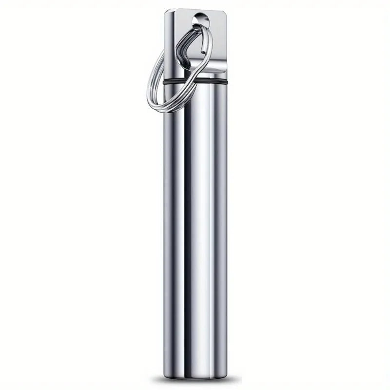 Portable Toothpick Holder Case with Keychain | Travel & Camping Toothpick Holder Case Babs Silvery