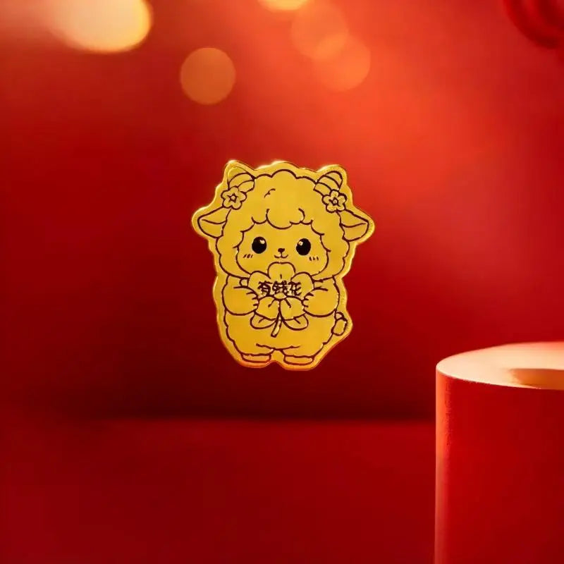2027 Year of Goat Gold Foil Phone Sticker – Lucky Decal Phone Sticker Decal Babs Single Sticker