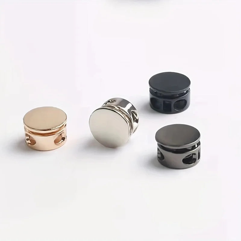 8pcs Metal Double Hole Spring Cord Lock Stopper Buckles DIY Cord Lock Buckles Babs