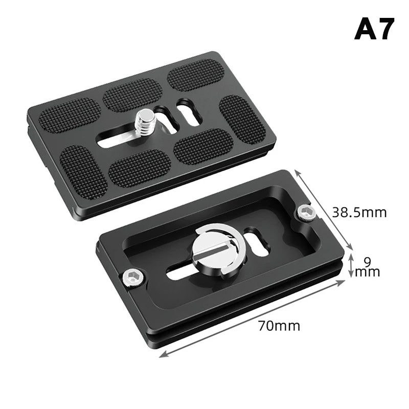 Aluminum 1/4" Quick Release Mount Plate for Tripods Camera Mount Plate Babs A7