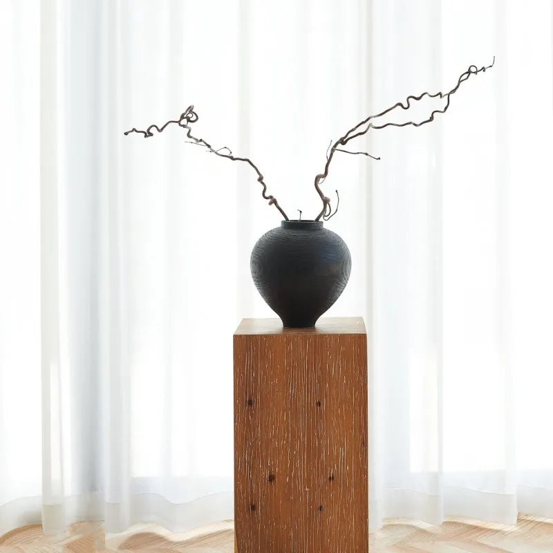 Wooden Decorative Vase – Luxury Aesthetic Flower Bottle for Home Decorative Vase Babs