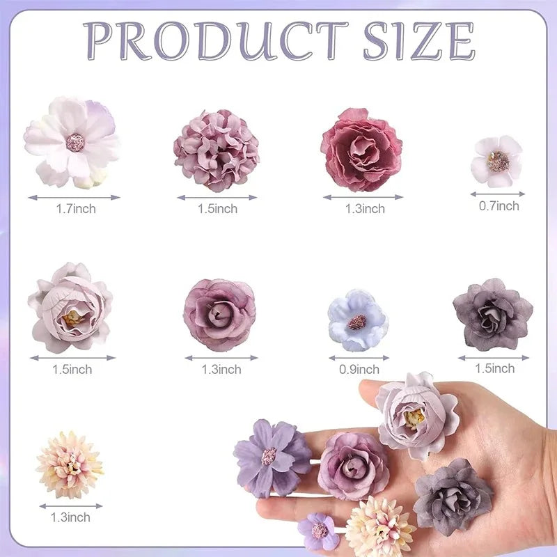 20Pcs Silk Artificial Rose Flower Heads – Wedding & Home Decor Artificial Flower Heads Babs
