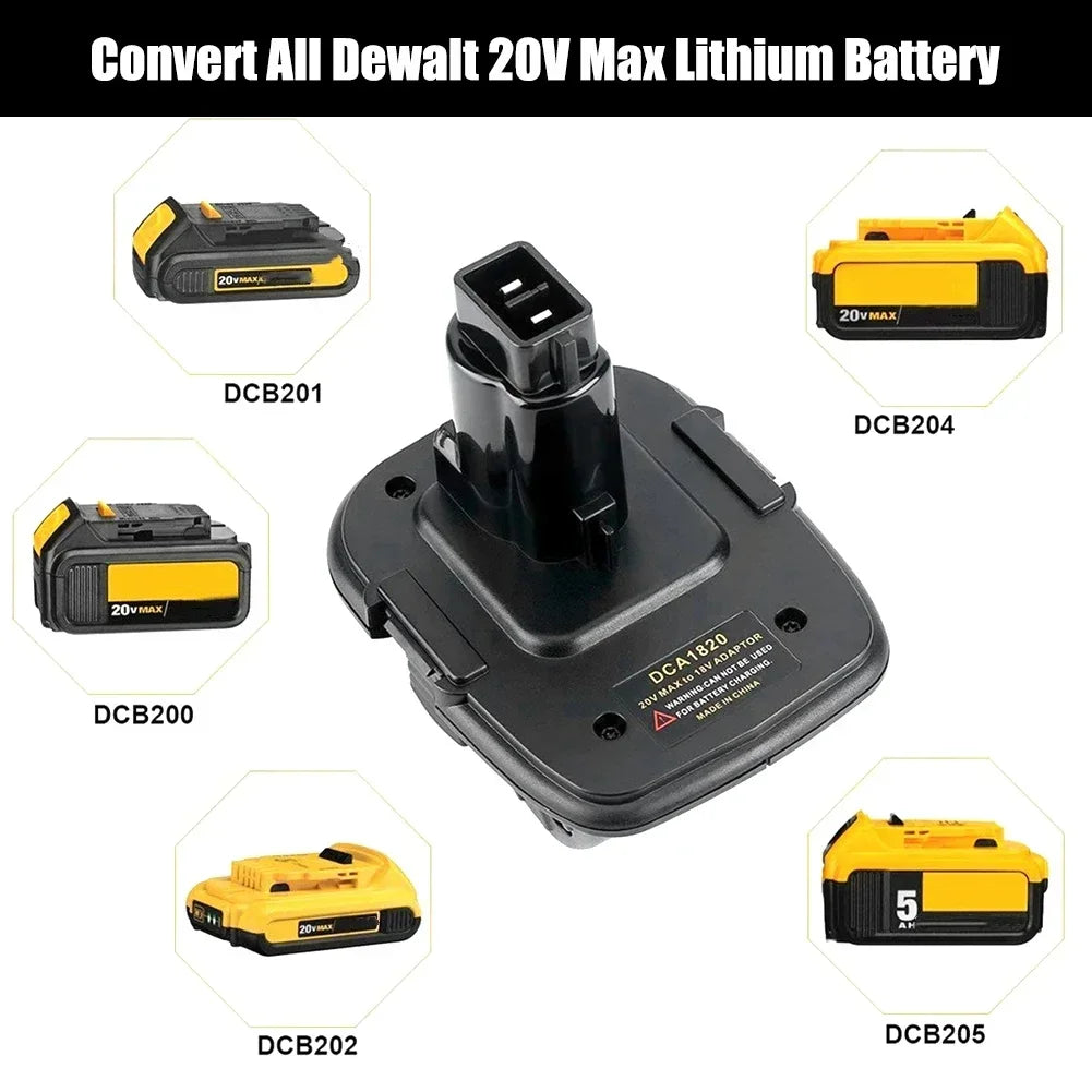 DCA1820 Battery Adapter: DeWalt 20V to 18V NiCd/NiMH Battery Adapter Babs