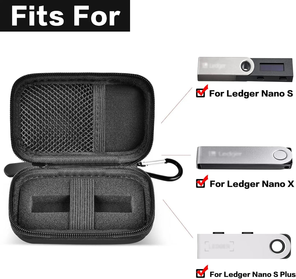 Hard EVA Case for Ledger Nano X/S/Plus – Shockproof Crypto Wallet Crypto Wallet Case Babs