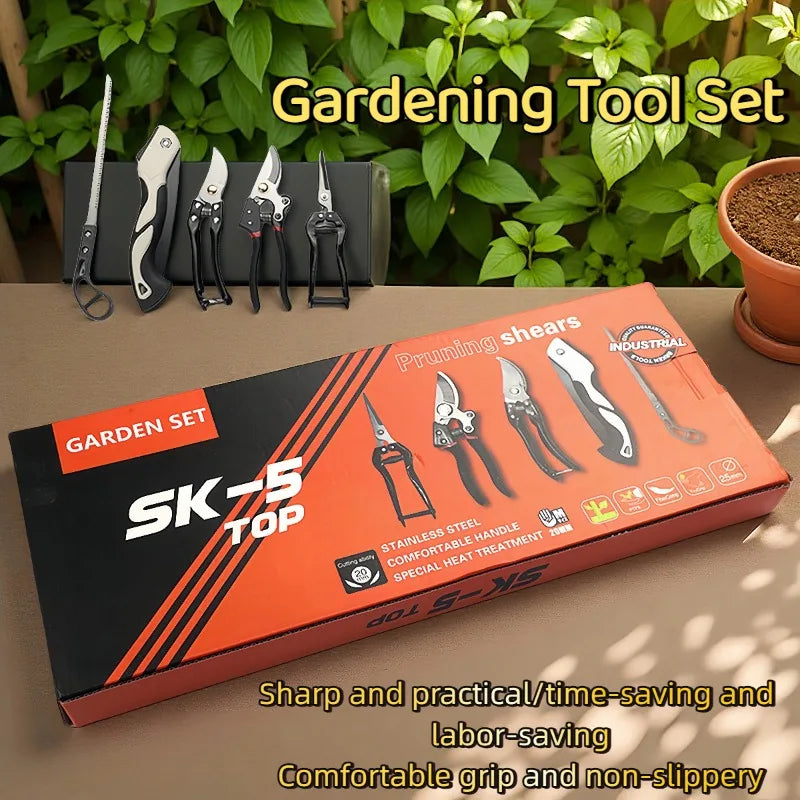 5-Piece Garden Tool Set – Pruning Shears & Folding Saw Kit Garden Tool Set Babs