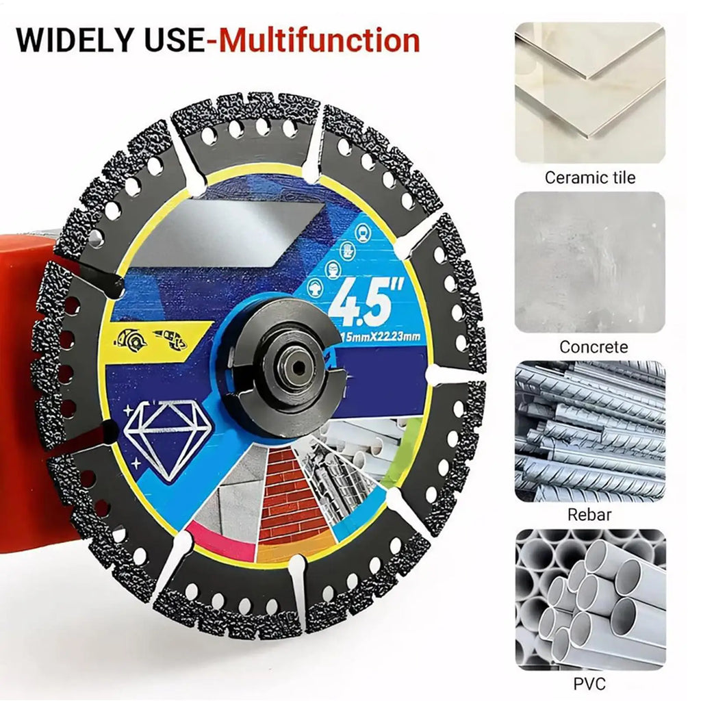 3-Pack 4.5" Diamond Cutting Discs for Angle Grinder – Tile & Concrete Angle Grinder Disc Set Babs