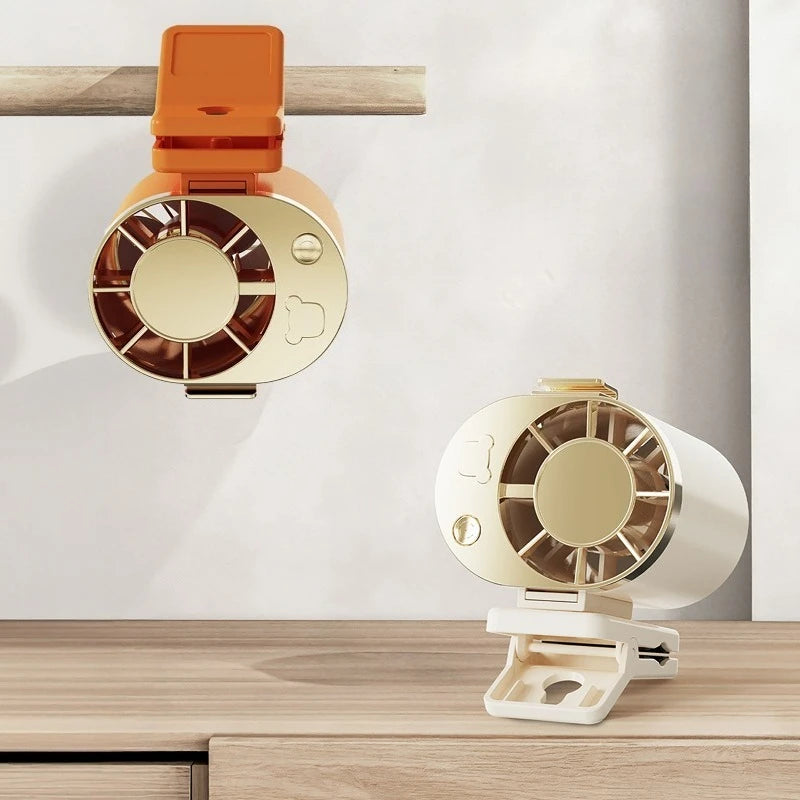 Mini Clip-On Waist Fan USB Rechargeable Portable Cooling Fan Portable Clip Fan Babs