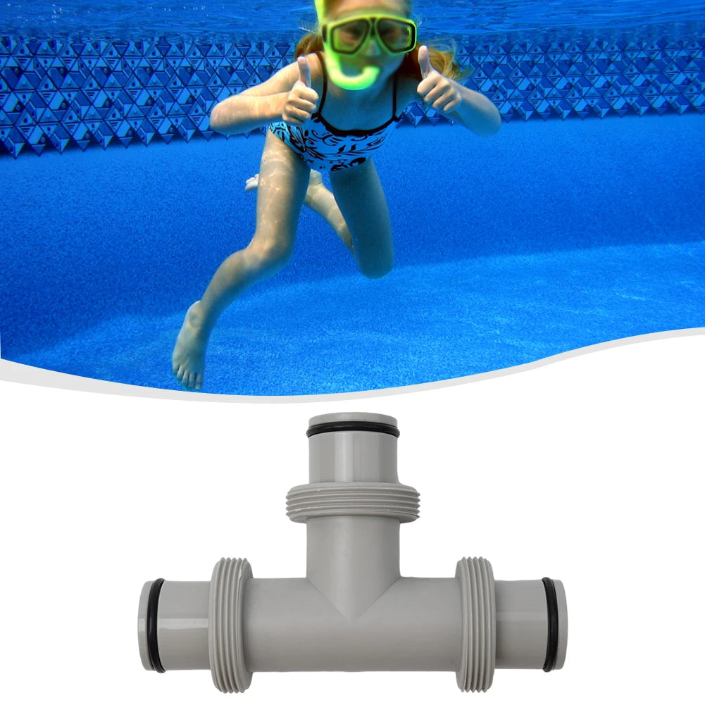 Intex Pool T-Connector Hose Adapter with O-Rings – 1.5 Inch Pool Hose Adapter Babs
