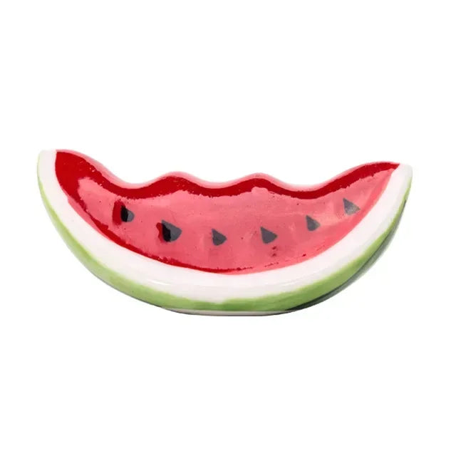 Ceramic Fruit Chopstick Holder – Watermelon & Tomato Design Chopstick Rest Babs watermelon