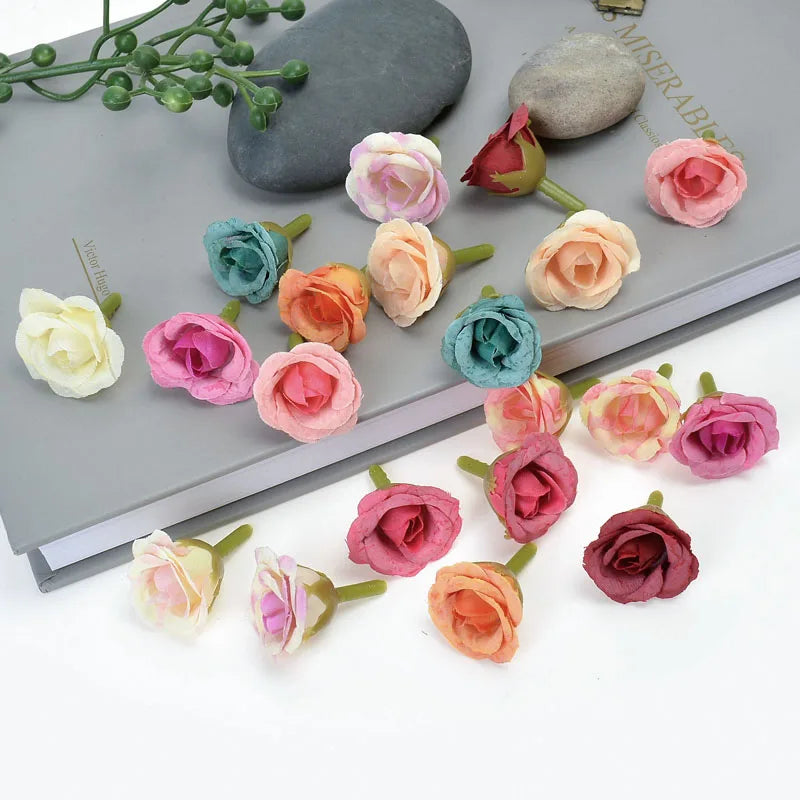 30/50Pcs Silk Artificial Rose Heads – Wedding & Party Décor Artificial Silk Flowers Babs