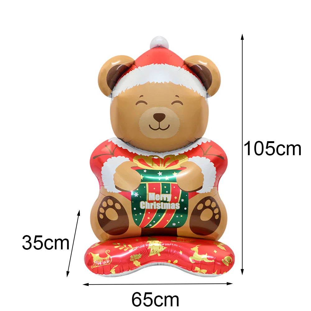 Large Standing Christmas Foil Balloons – Santa, Snowman & More Christmas Foil Balloons Babs Light Grey As pictures show