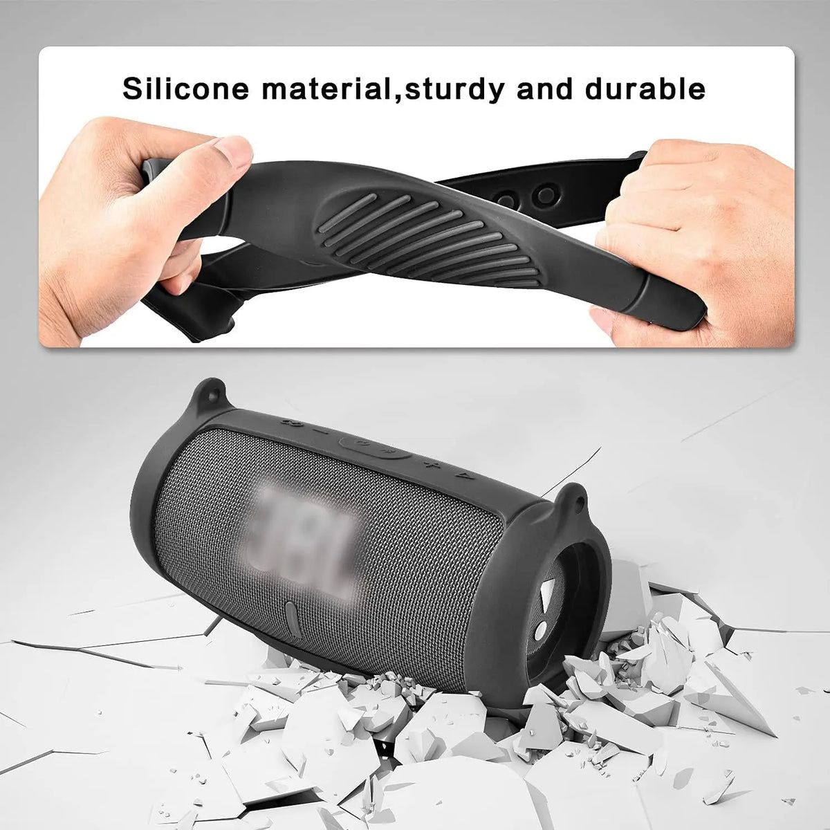 Silicone Case Cover for JBL Charge 5 Speaker with Carabiner Speaker Protective Case Babs